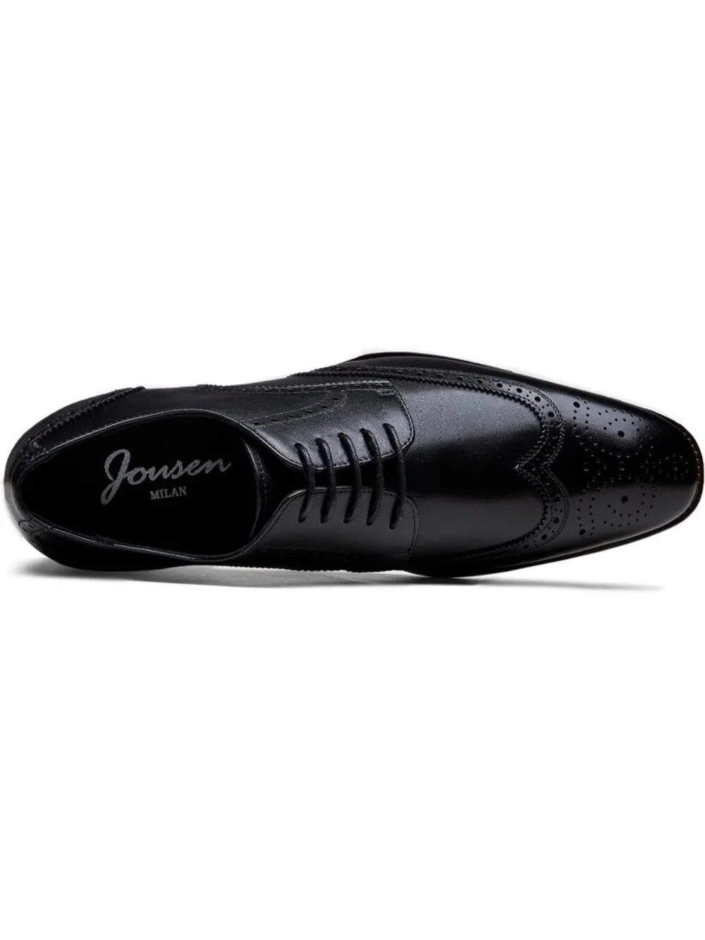 Men's Black Leather Wingtip Lace Up Formal Business Derby Brogue Oxfords Shoes